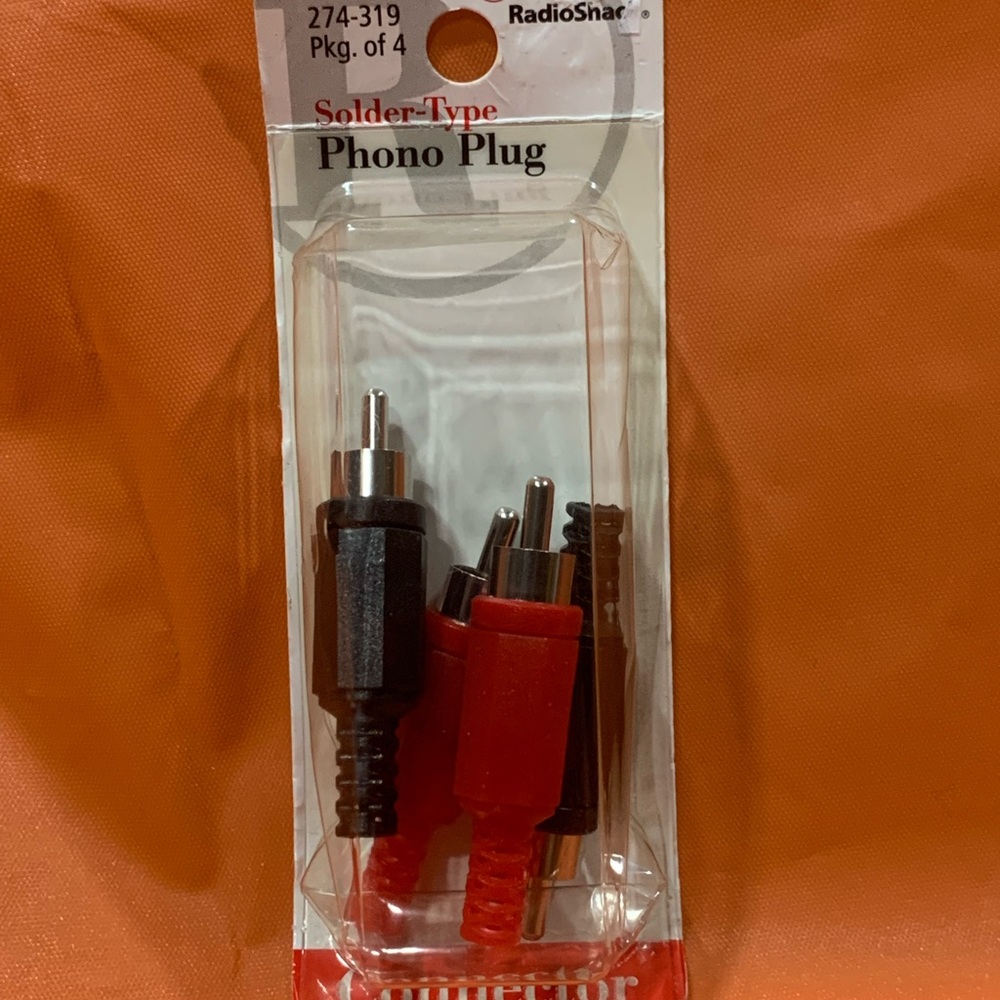 RadioShack Solder-Type Phono Plug Set - Black and Red